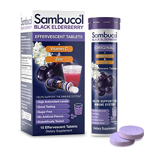 Foto 2 pulgar | Tabletas de Saúco Negro Sambucol con Vitamina C Y Zinc Suplemento de Apoyo Inmunológico Tabletas E - Venta Internacion
