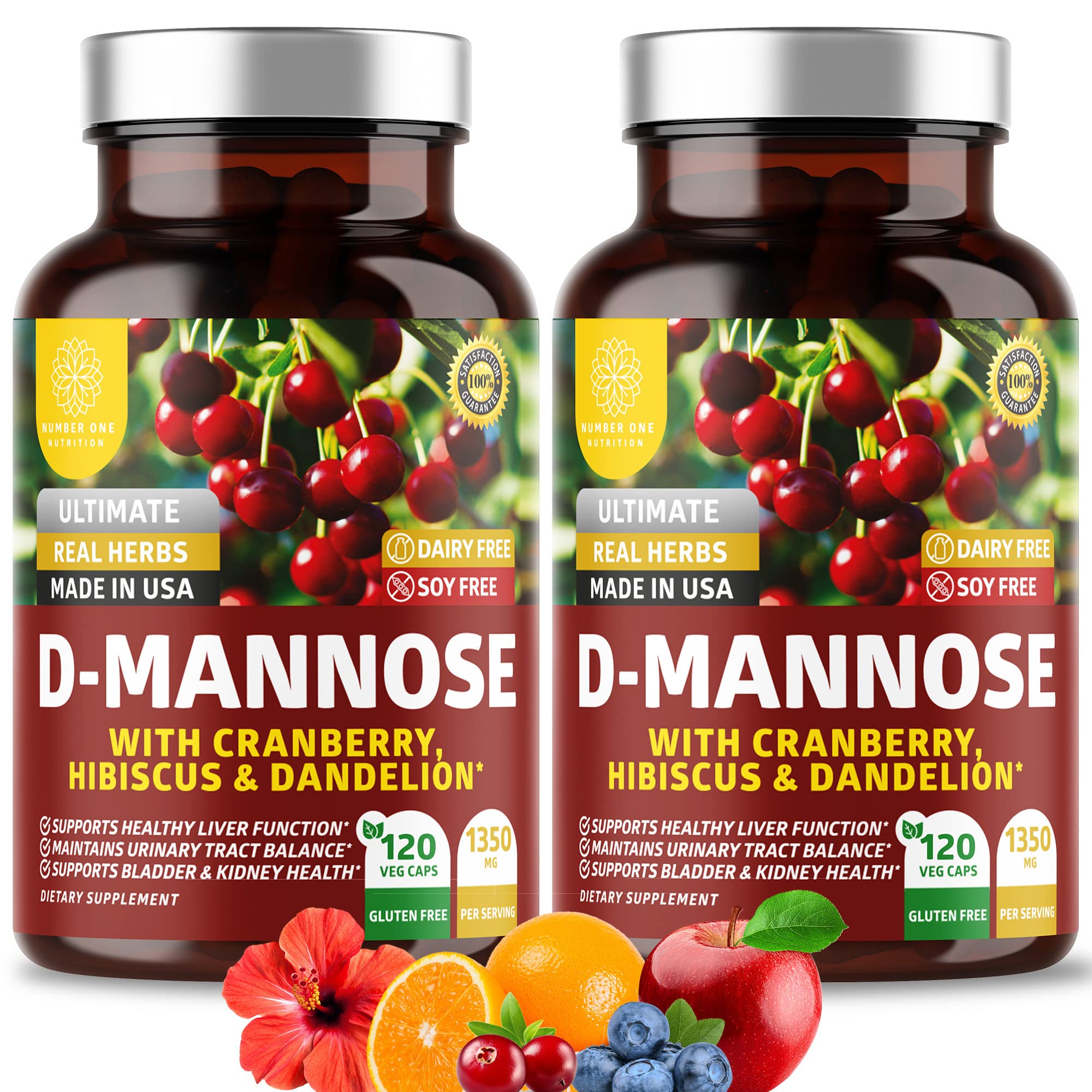 Foto 2 pulgar | Suplemento Number One Nutrition D Manosa Y Arándano 1350 Mg - Venta Internacional