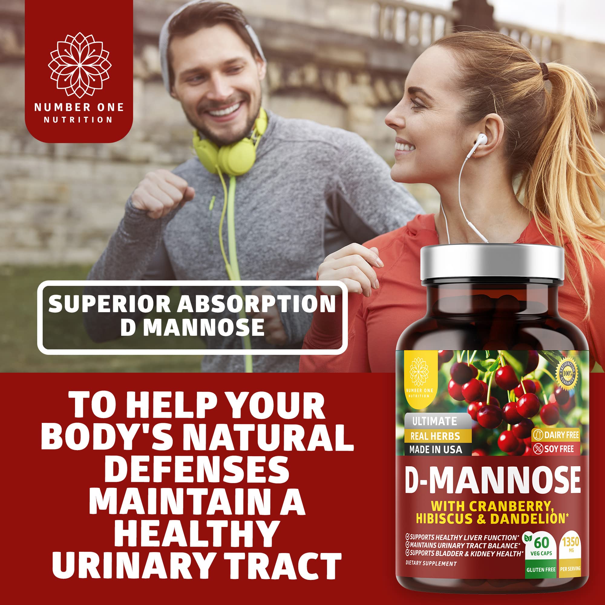 Foto 5 pulgar | Suplemento Number One Nutrition D Manosa Y Arándano 1350 Mg - Venta Internacional