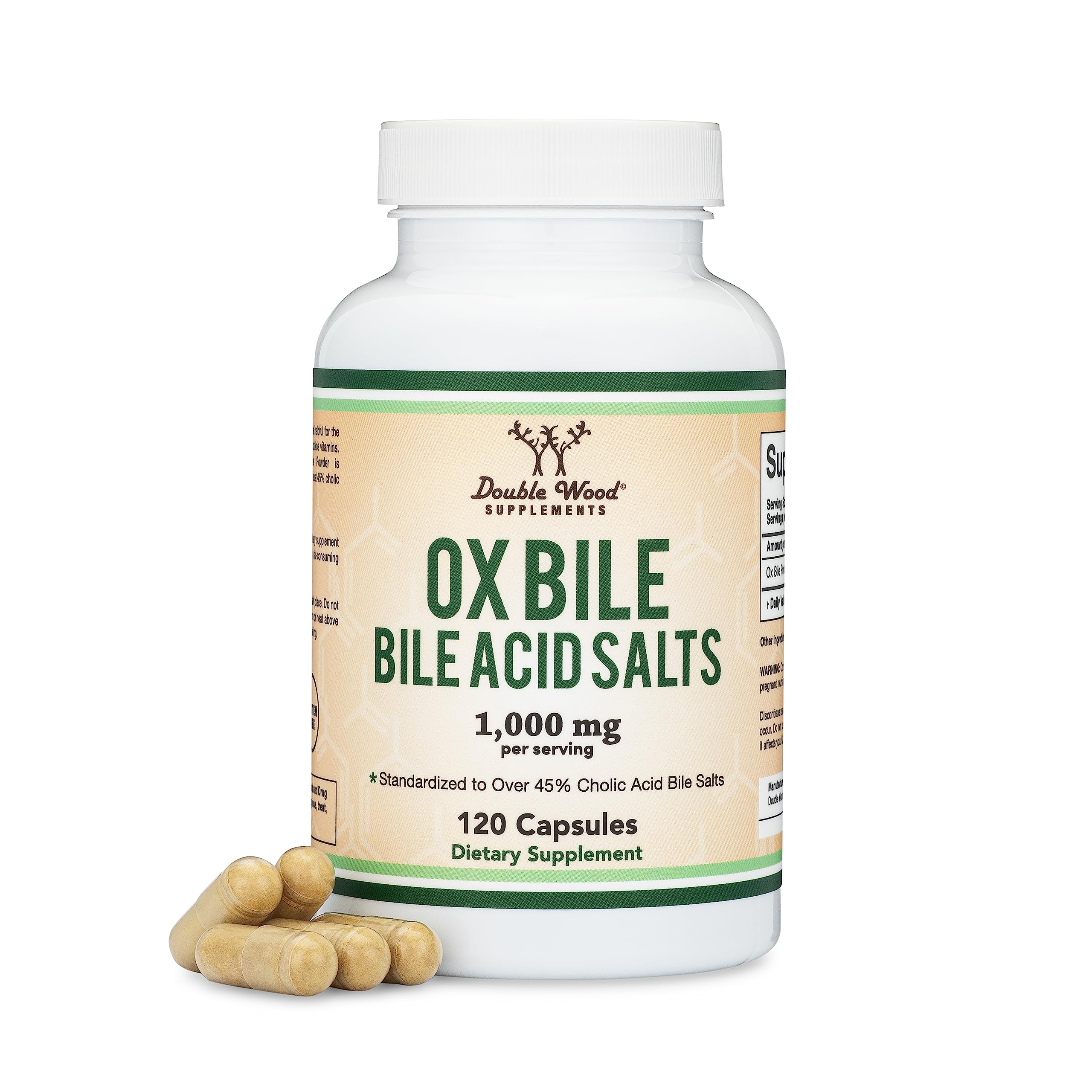 Foto 2 pulgar | Suplemento Double Wood Ox Bile 500 mg 120 Cápsulas - Venta Internacional