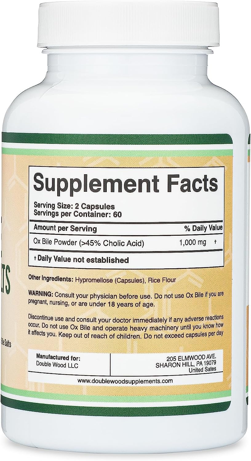 Foto 3 pulgar | Suplemento Double Wood Ox Bile 500 mg 120 Cápsulas - Venta Internacional