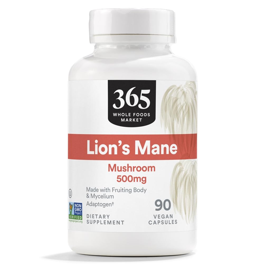 Foto 2 pulgar | Suplementos 365 by Whole Foods Market Lion's Mane 500 mg 90 Piezas - Venta Internacional