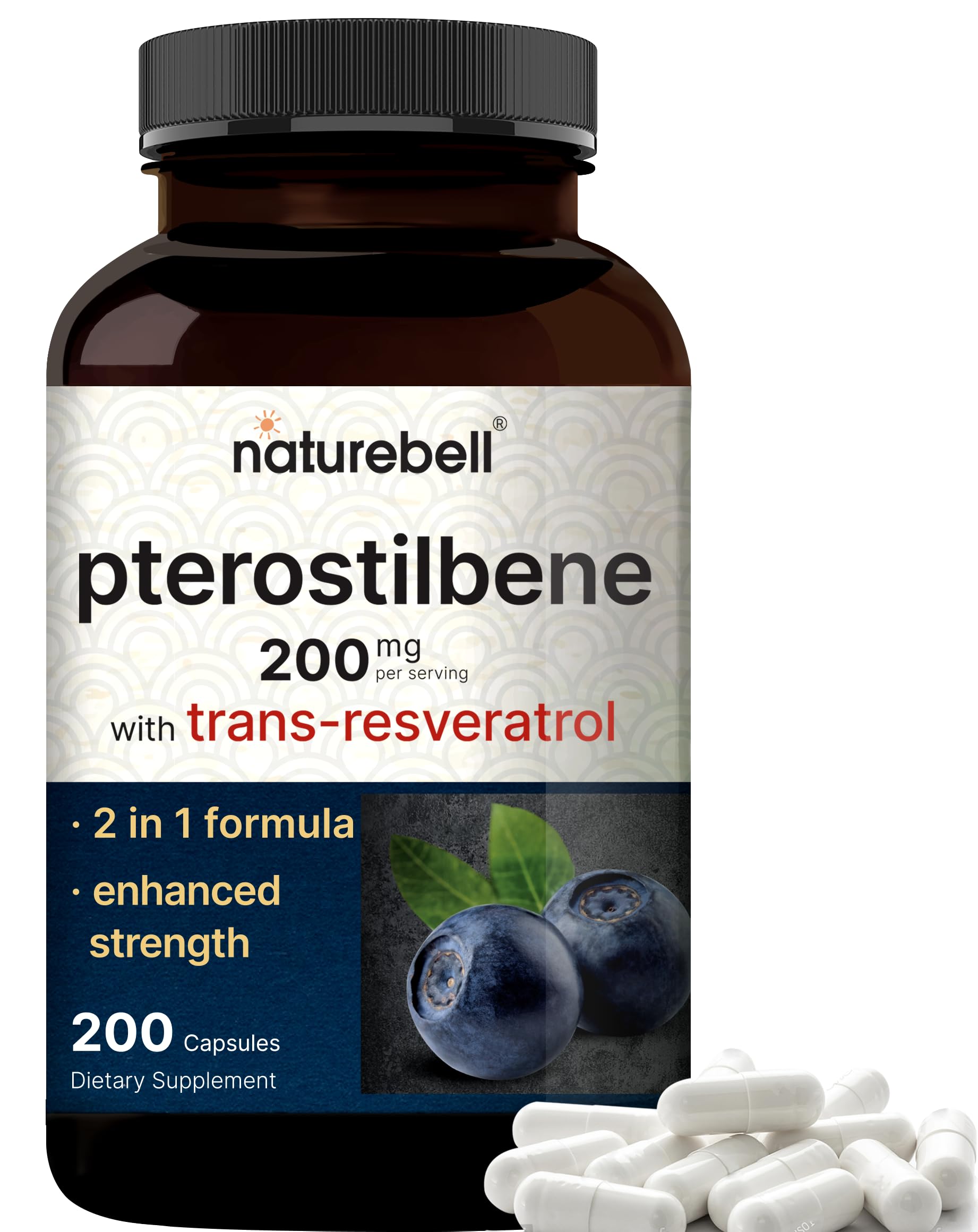 Foto 2 pulgar | Suplemento Naturebell de Pterostilbeno 200 Mg Trans-resveratrol - Venta Internacional