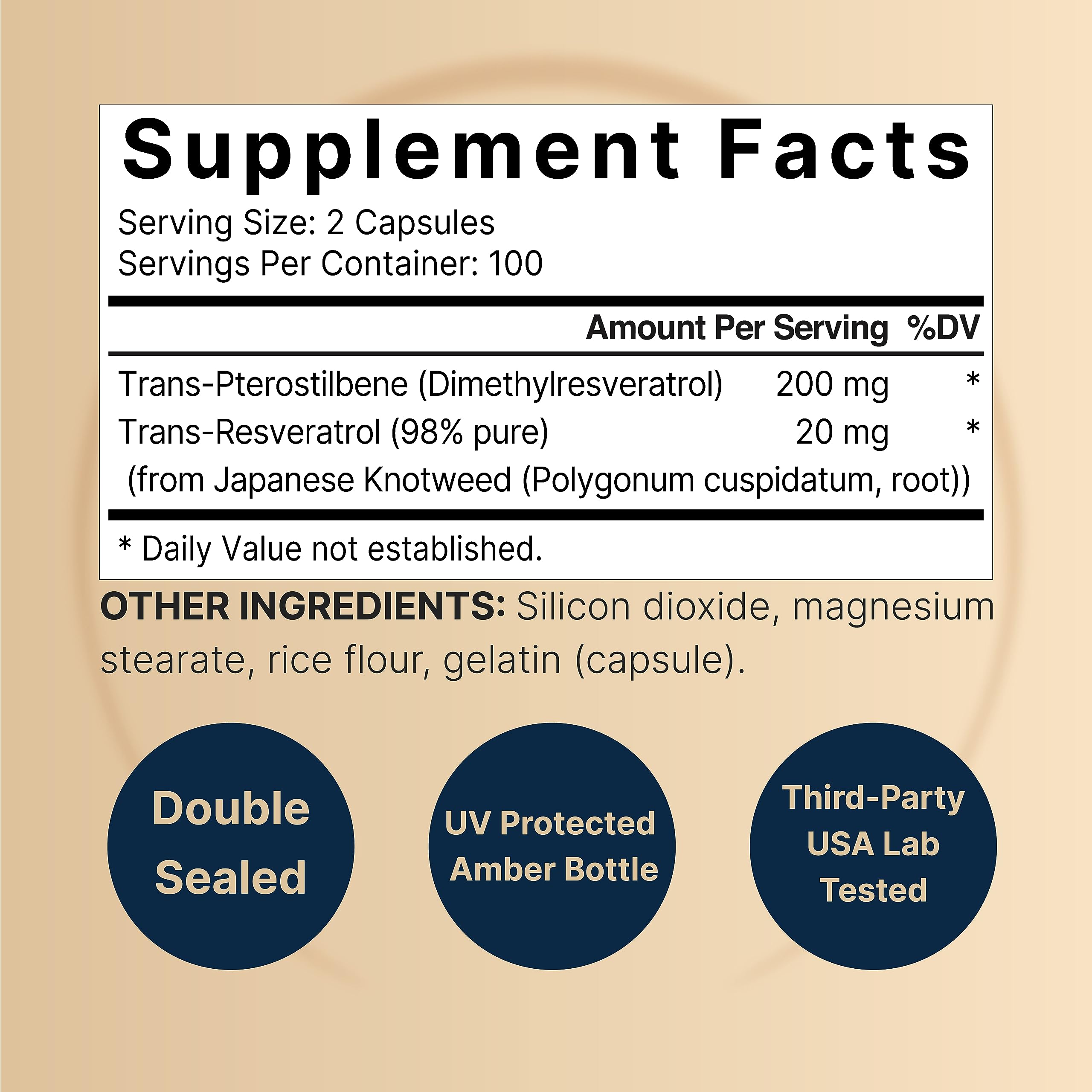 Foto 3 pulgar | Suplemento Naturebell de Pterostilbeno 200 Mg Trans-resveratrol - Venta Internacional