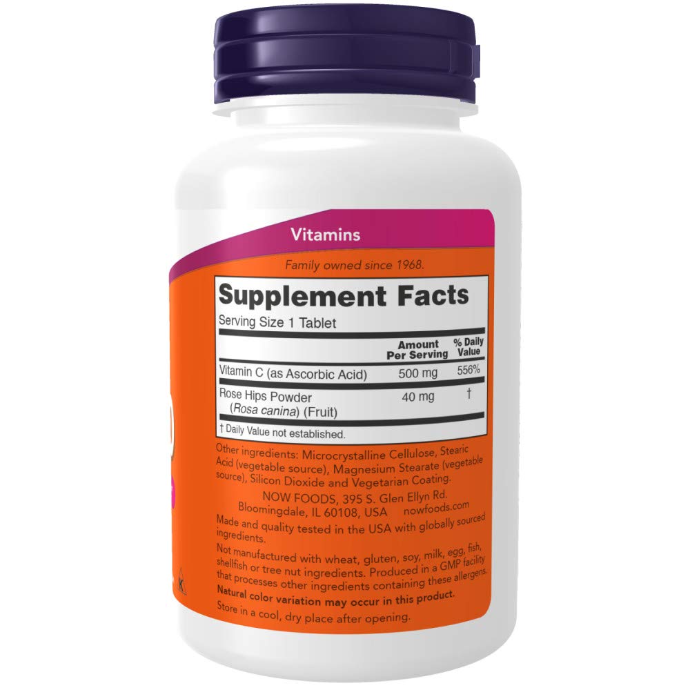 Foto 3 pulgar | Suplementos Now De Vitamina C-500 con Escaramujo 250 Comprimidos - Venta Internacional