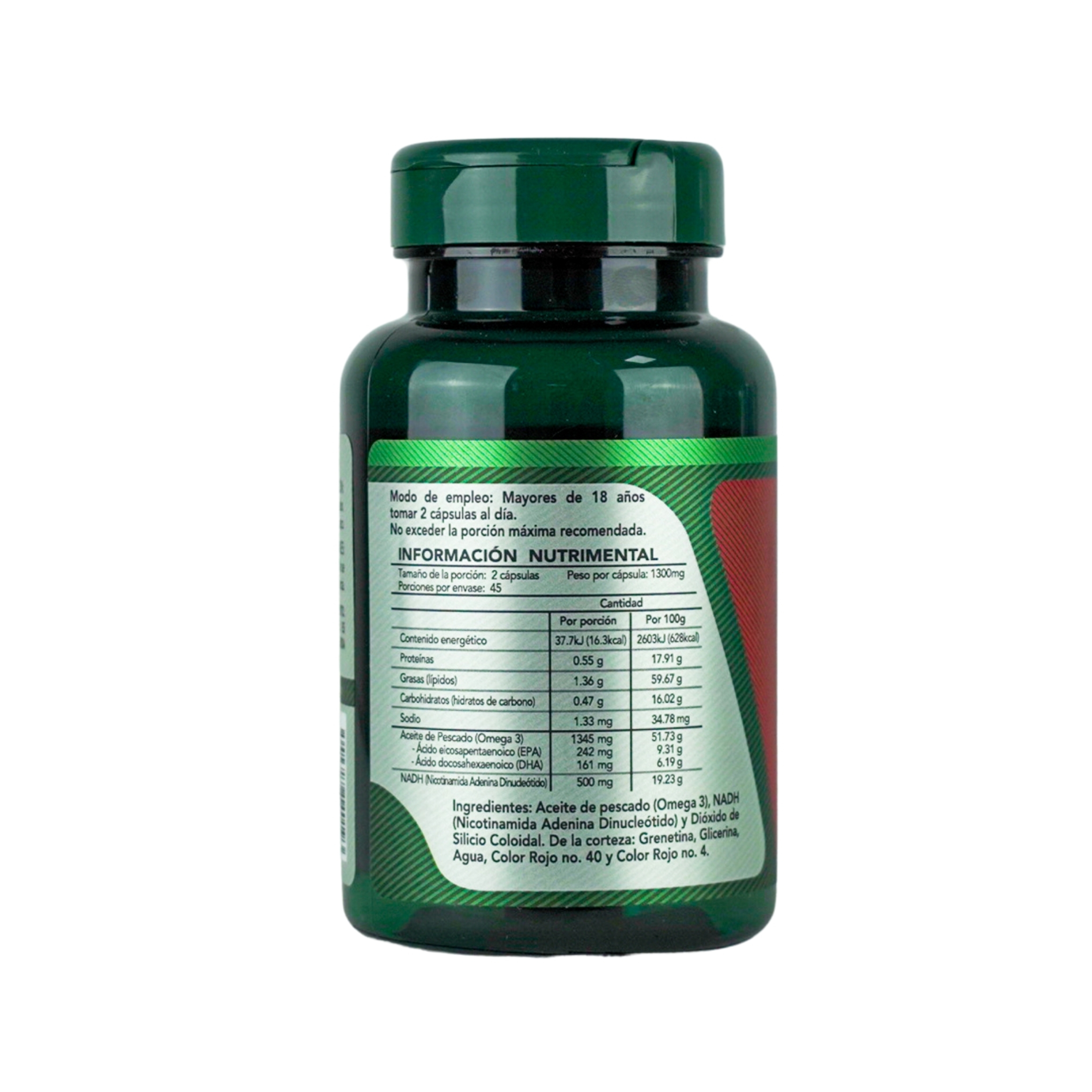 Foto 3 pulgar | Nad + Omega 3 Herbalia Lab
