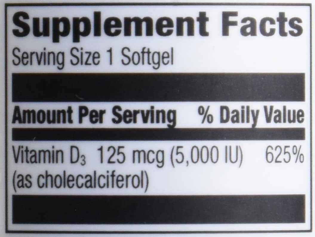 Foto 3 pulgar | Suplemento Amazon Elements de Vitamina D3 5000 Ui 180 Cápsulas - Venta Internacional