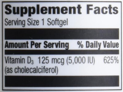 Foto 2 | Suplemento Amazon Elements de Vitamina D3 5000 Ui 180 Cápsulas - Venta Internacional