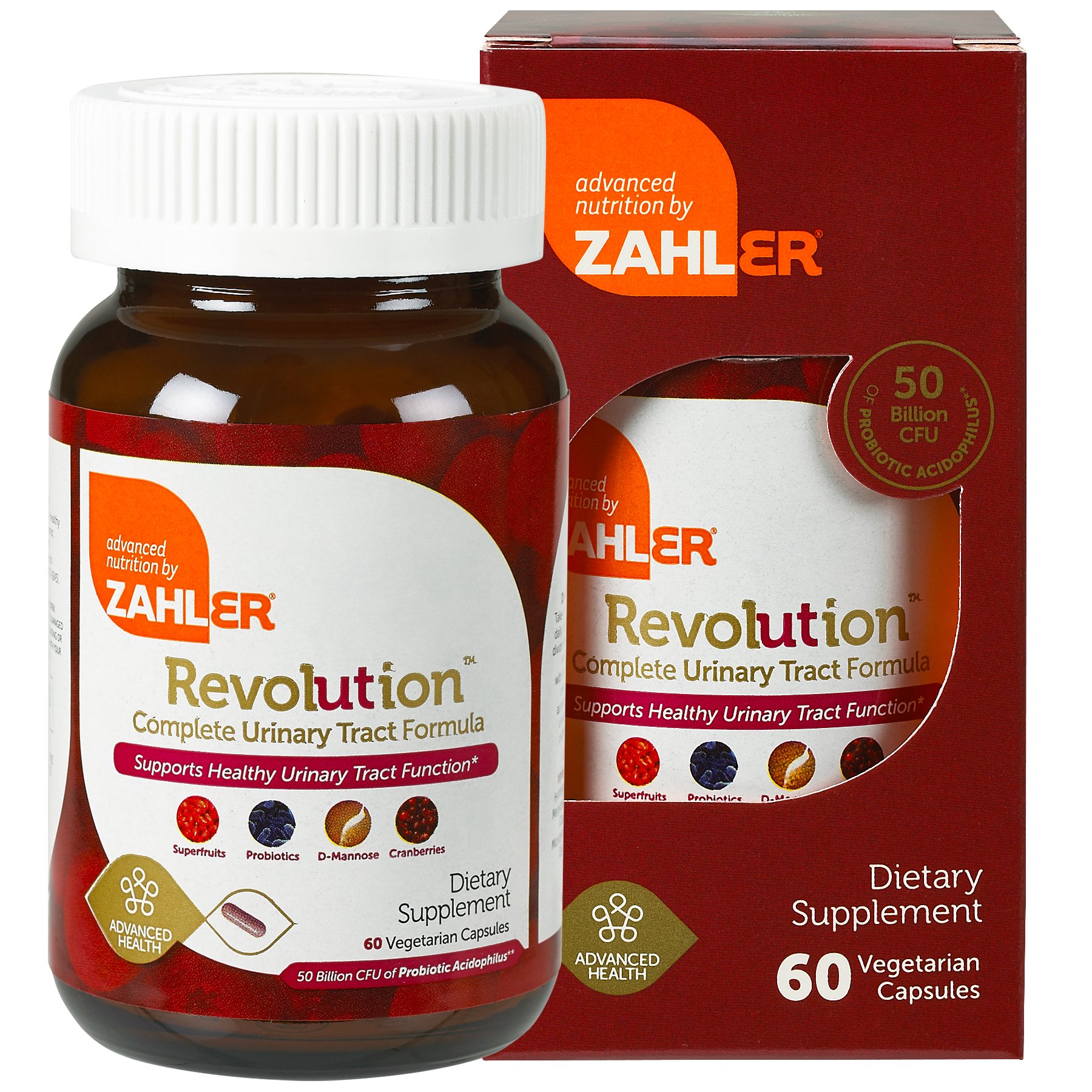 Foto 2 pulgar | Suplemento Zahler Uti Revolution Urinary Tract Health 60 Cápsulas - Venta Internacional