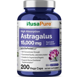 Foto 1 | Suplemento Nusapure Astragalus de 15 000 mg 200 Cápsulas Vegetarianas - Venta Internacional