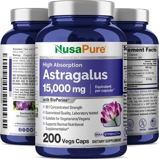 Foto 4 | Suplemento Nusapure Astragalus de 15 000 mg 200 Cápsulas Vegetarianas - Venta Internacional