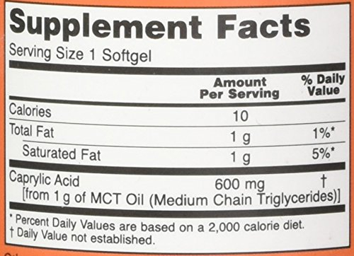 Foto 5 pulgar | Suplemento Now Foods Ácido 600 mg 100 Cápsulas Blandas Caprílico - Venta Internacional