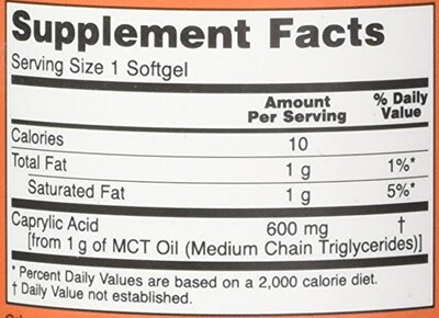 Foto 4 | Suplemento Now Foods Ácido 600 mg 100 Cápsulas Blandas Caprílico - Venta Internacional