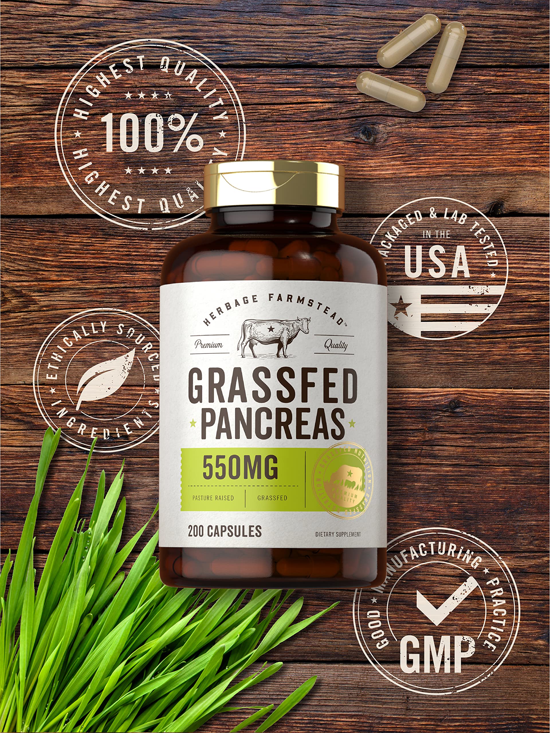 Foto 5 | Suplemento Carlyle Grassfed Pancreas de 200 Cápsulas-Venta Internacional