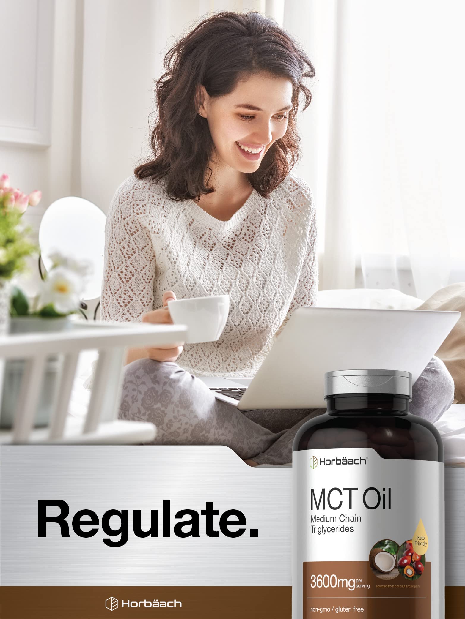 Foto 7 pulgar | Suplemento Horbaach Keto Mct 360 mg 300 Cápsulas Blandas - Venta Internacional