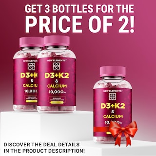 Foto 2 | Gomitas New Elements de Vitamina D3 K2 y Calcio - Venta Internacional