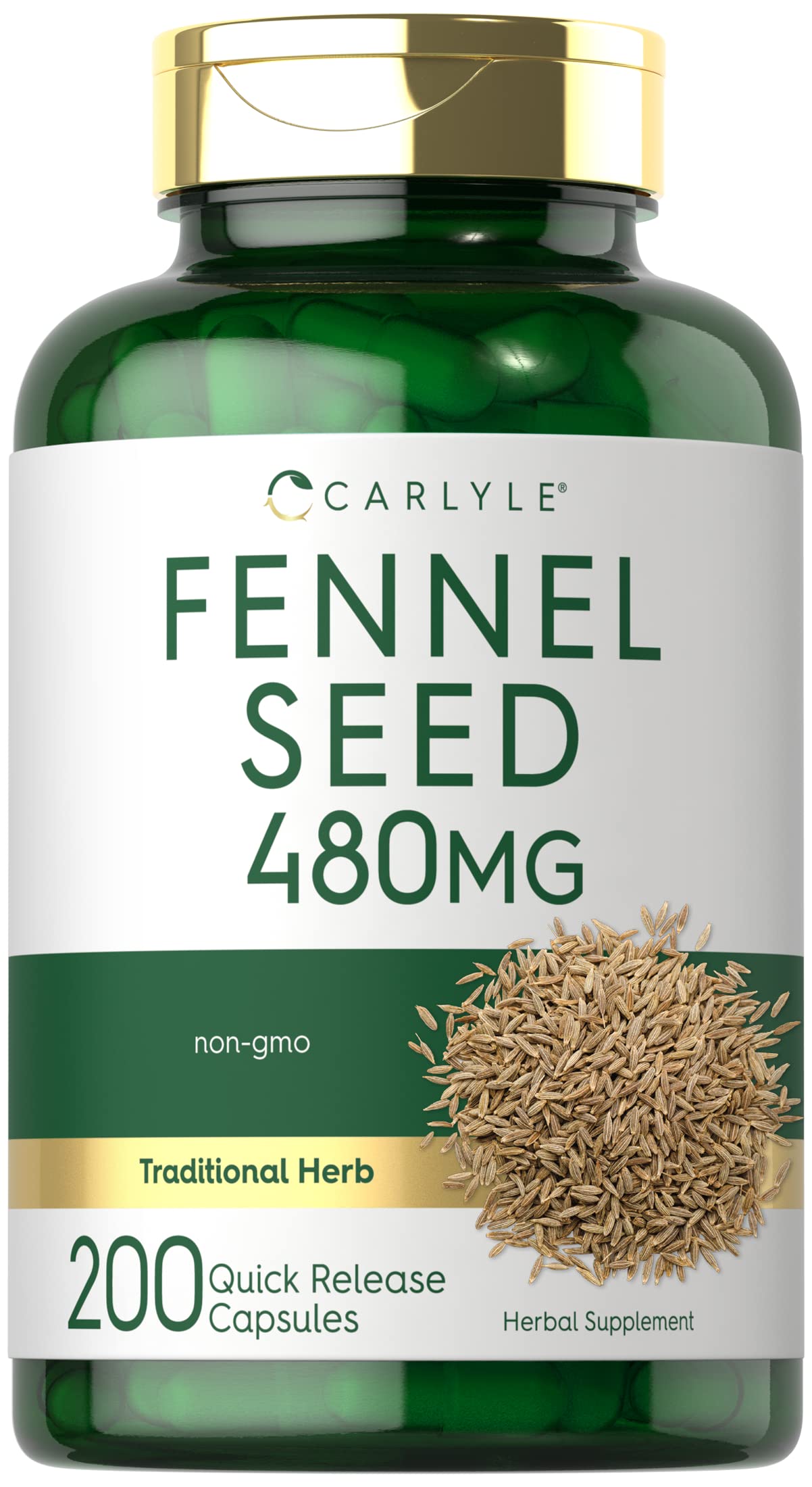Suplemento Carlyle De Semillas de Hinojo 480 Mg 200 Cápsulas - Venta Internacional