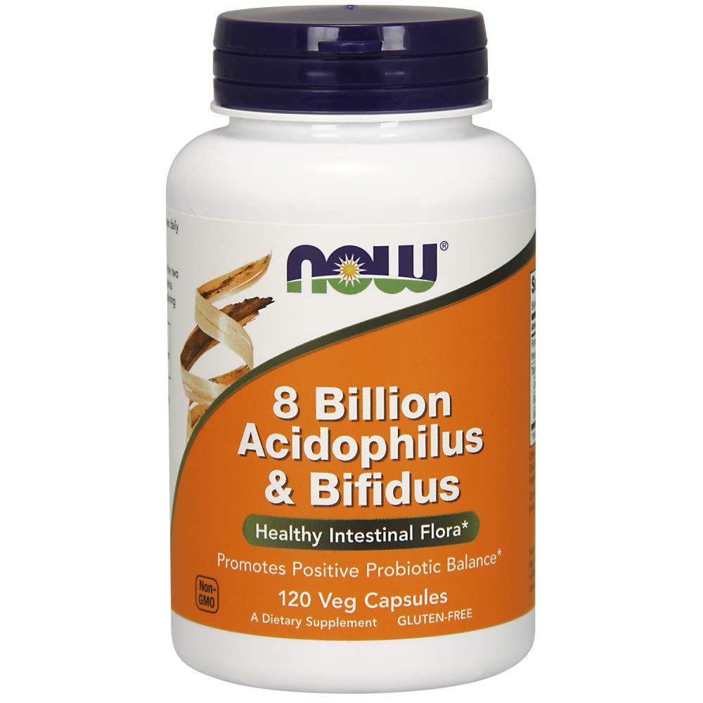 Foto 2 pulgar | NOW Supplements Acidophilus y Bifidus 8 Mil Millones, 120 cápsulas vegetarianas