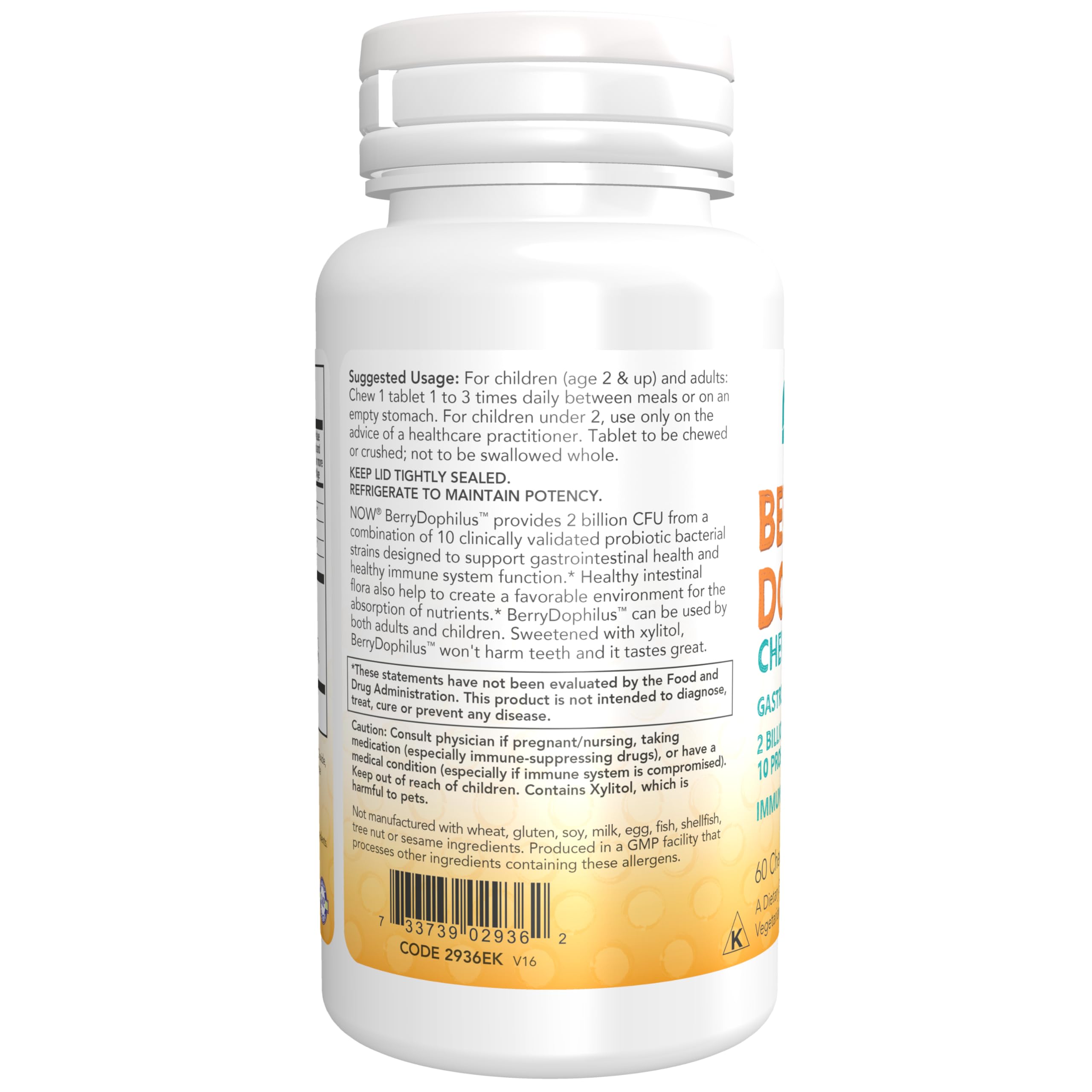 Foto 4 pulgar | Suplementa Now Berrydophilus™ 60 Chewables Probiotic 2b - Venta Internacional