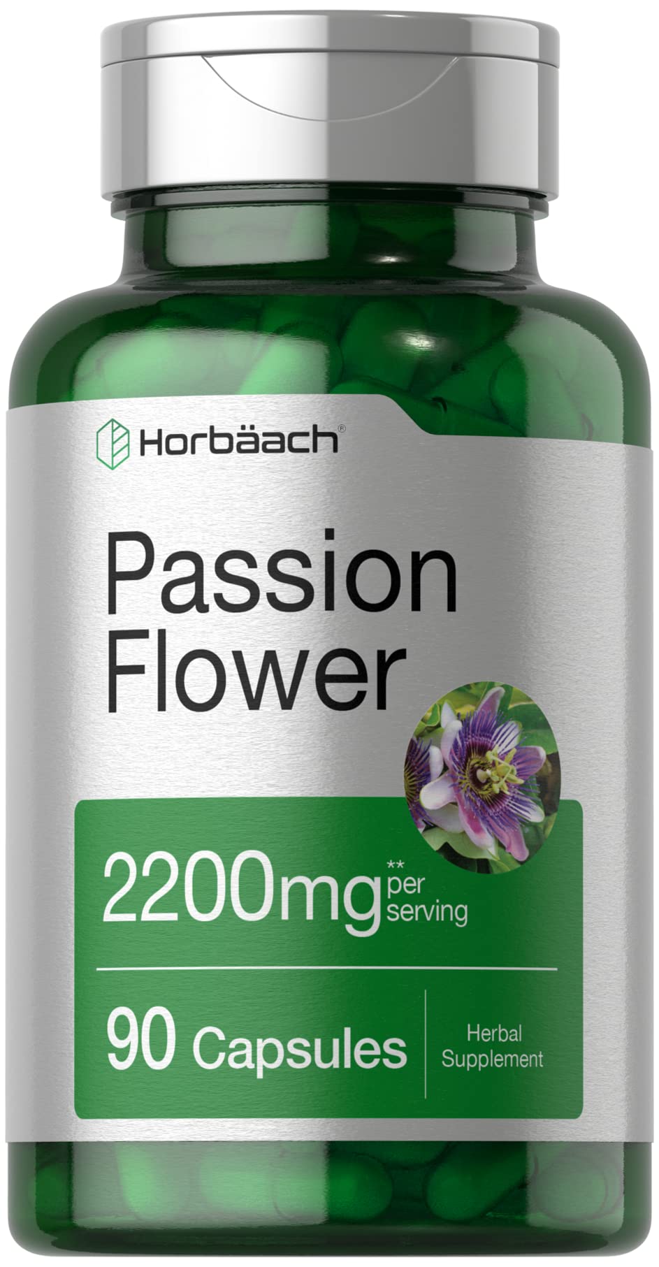 Foto 2 pulgar | Cápsulas de Suplemento Horbäach Passion Flor 2200 mg 90 Unidades - Venta Internacional
