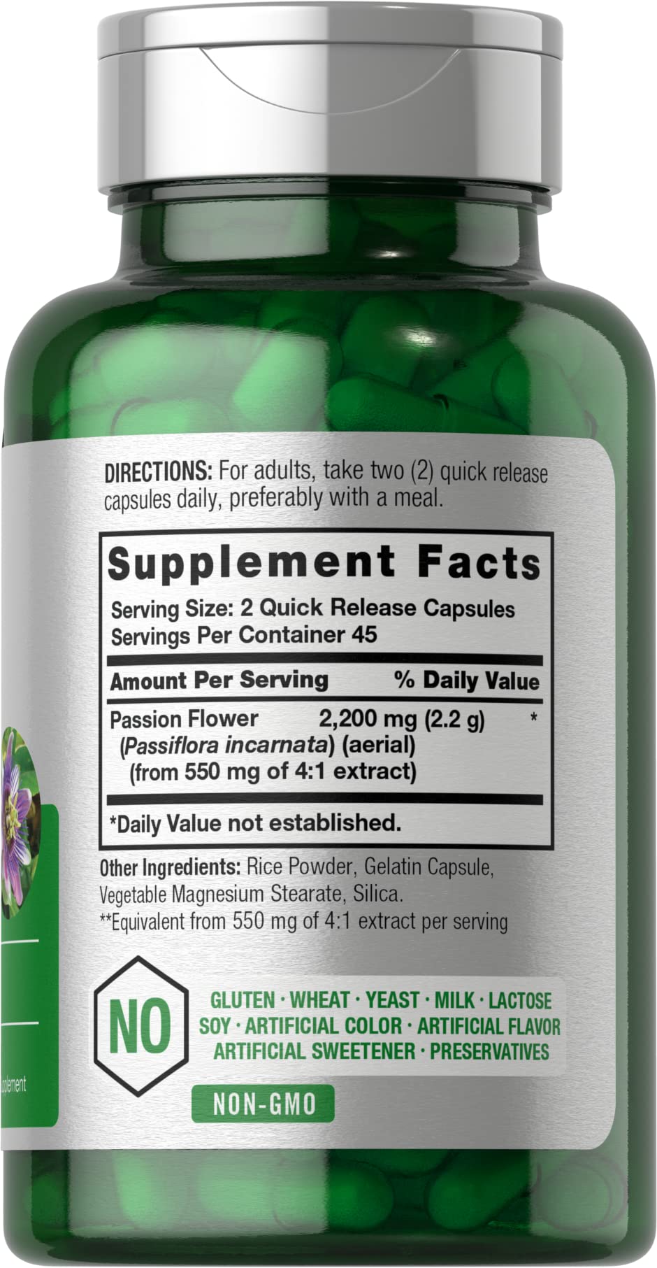 Foto 3 pulgar | Cápsulas de Suplemento Horbäach Passion Flor 2200 mg 90 Unidades - Venta Internacional