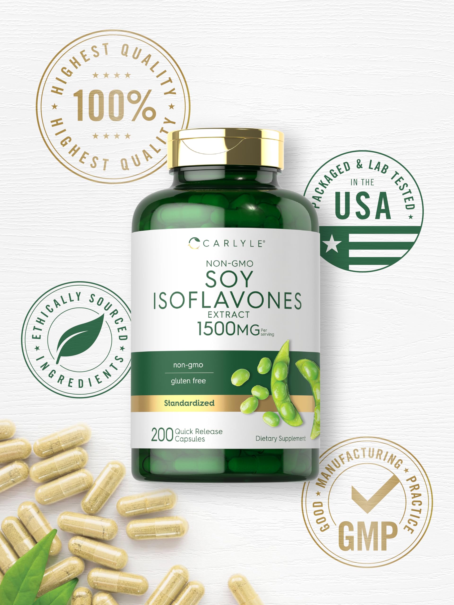 Foto 6 | Suplemento de Isoflavonas de Soja Carlyle 1500 Mg | 200 Cápsulas - Venta Internacional