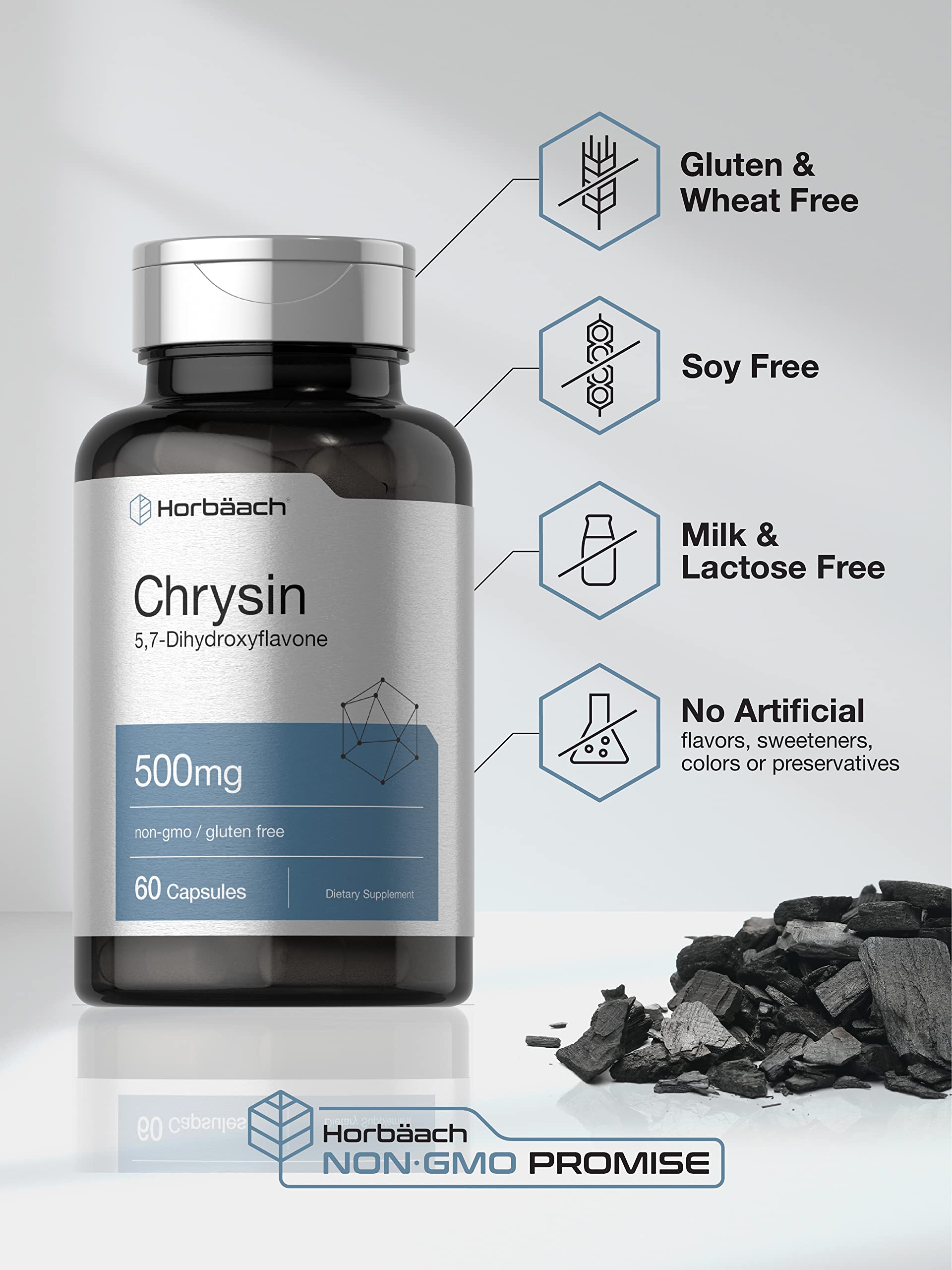 Foto 5 pulgar | Suplemento Horbäach Chrysin 500 Mg 60 Cápsulas con Pasiflora - Venta Internacional