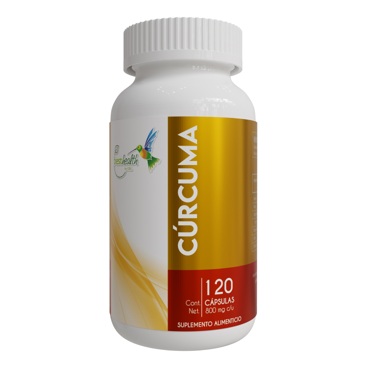 Foto 2 pulgar | Cúrcuma Best Health 120 Cápsulas