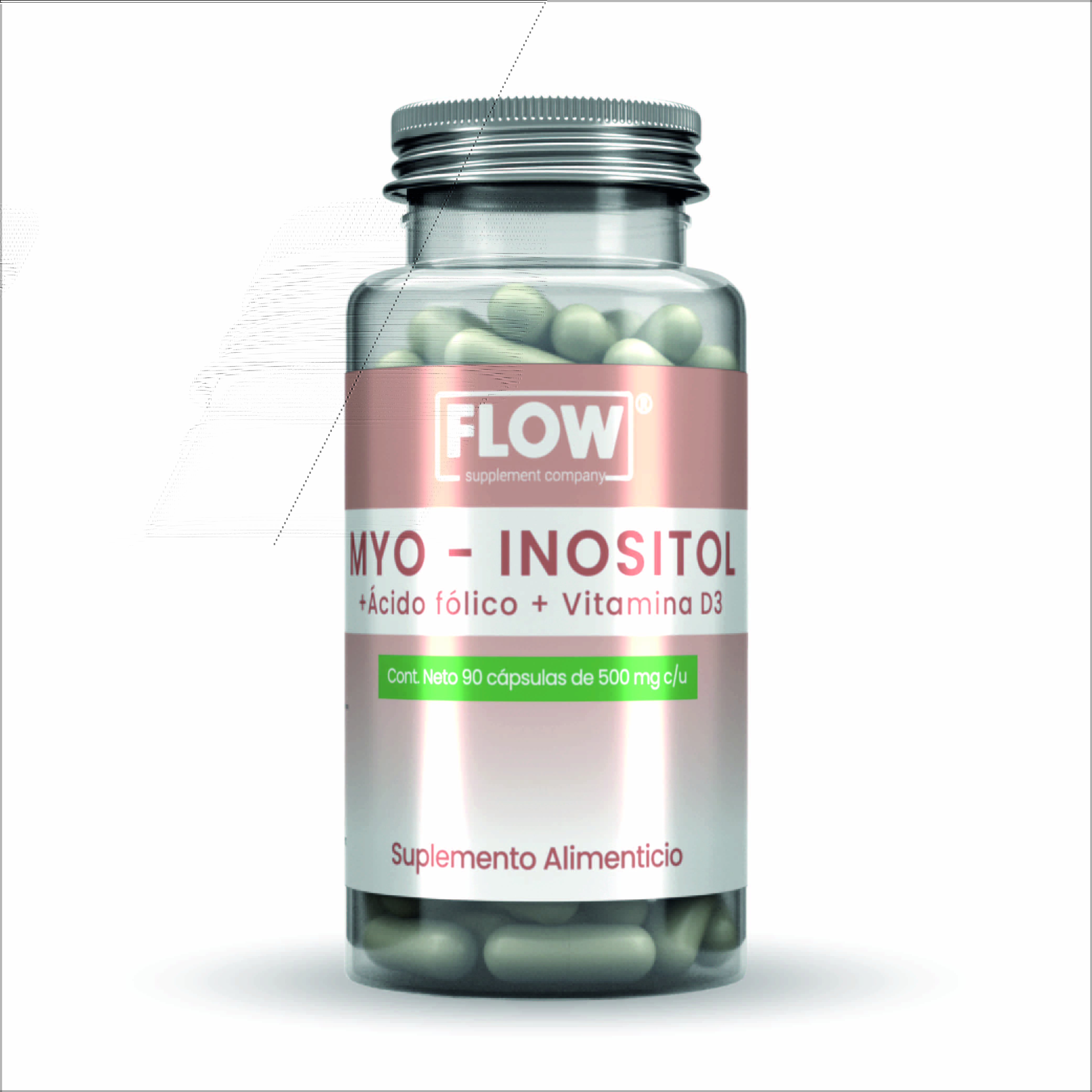 Flow Vitaminas Minerales y Suplementos -Myo Inositol con Ácido Fólico y Vitamina D3