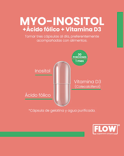 Foto 2 | Flow Vitaminas Minerales y Suplementos -Myo Inositol con Ácido Fólico y Vitamina D3