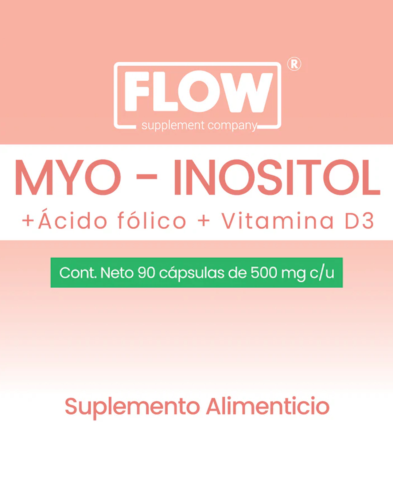 Foto 4 pulgar | Flow Vitaminas Minerales y Suplementos -Myo Inositol con Ácido Fólico y Vitamina D3