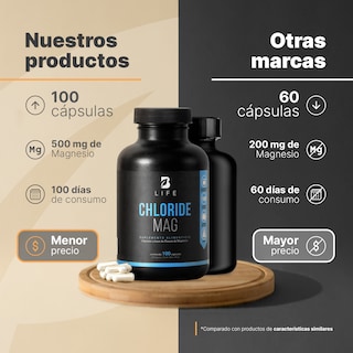 Foto 3 | Cloruro Mag B Life. 100 cápsulas de 500mg para tu bienestar