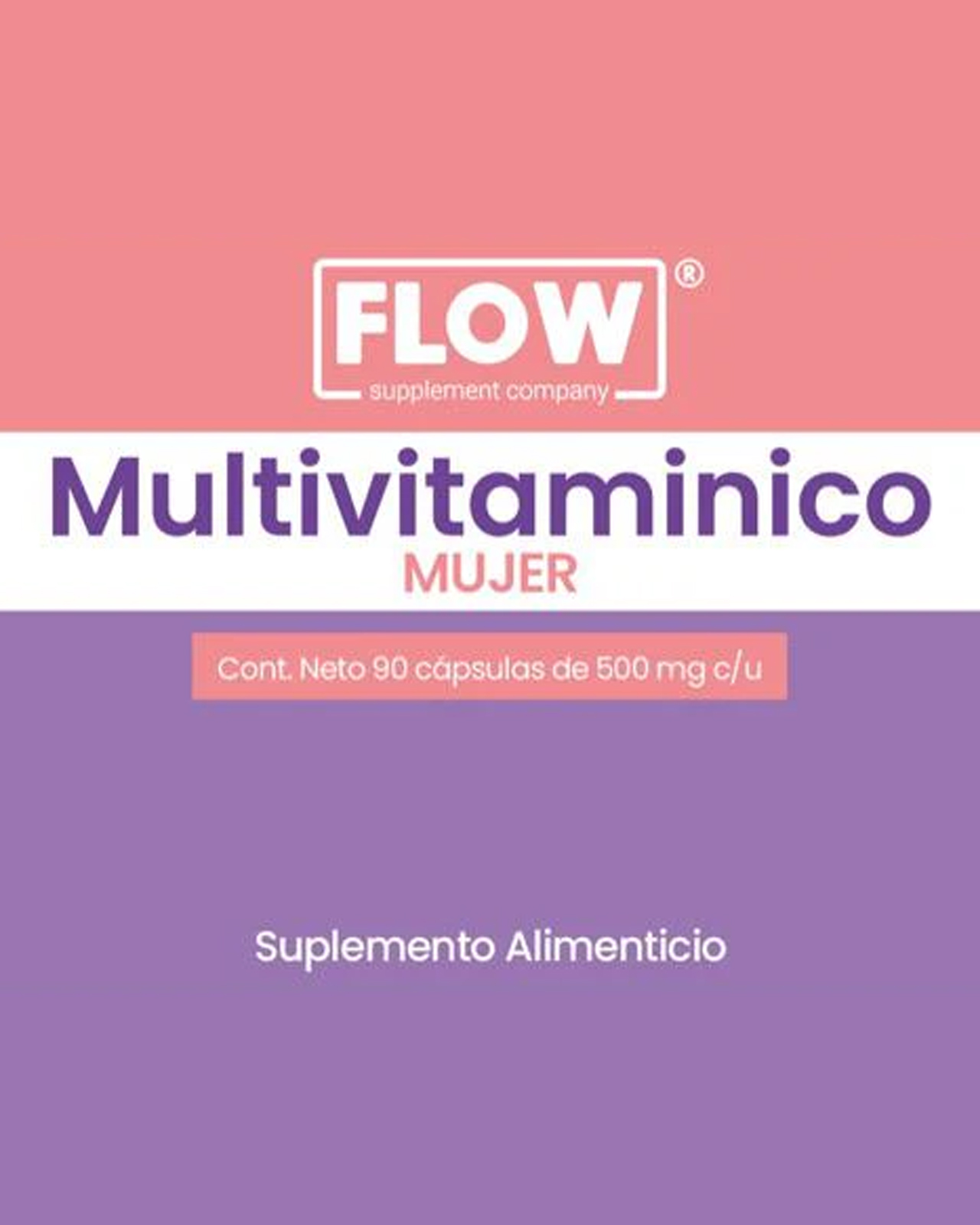 Foto 3 pulgar | Suplemento de Vitaminas y Minerales Flow -Multivitamínico Premium 90 Cápsulas de 500 mg c/u