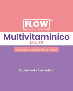 Foto 2 | Suplemento de Vitaminas y Minerales Flow -Multivitamínico Premium 90 Cápsulas de 500 mg c/u