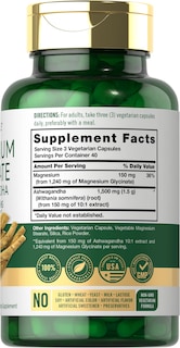 Foto 2 | Suplemento Carlyle Glicinato De Magnesio + Ashwagandha 120 Cápsulas - Venta Internacional
