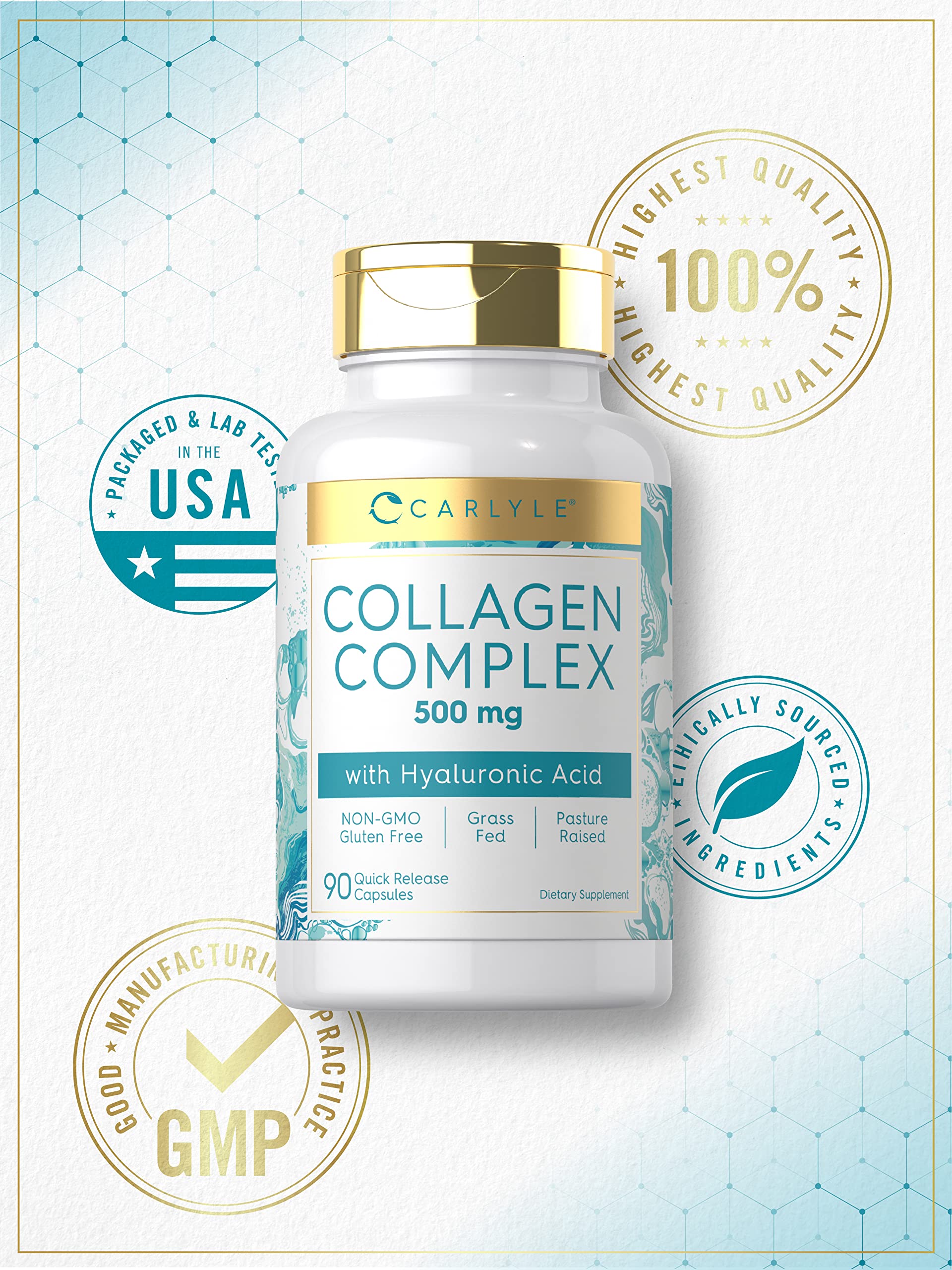 Foto 5 | Colágeno Carlyle con Ácido Hialurónico 500 Mg - Venta Internacional