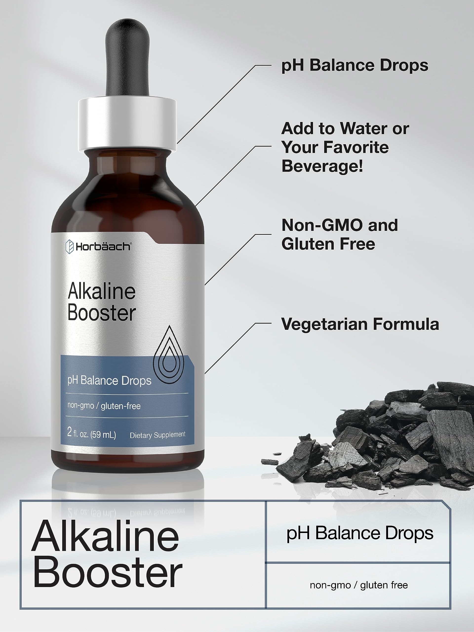 Foto 5 pulgar | Suplemento Horbaach Alkaline Booster Drops de 60 Ml para Equilibrar el Ph - Venta Internacional