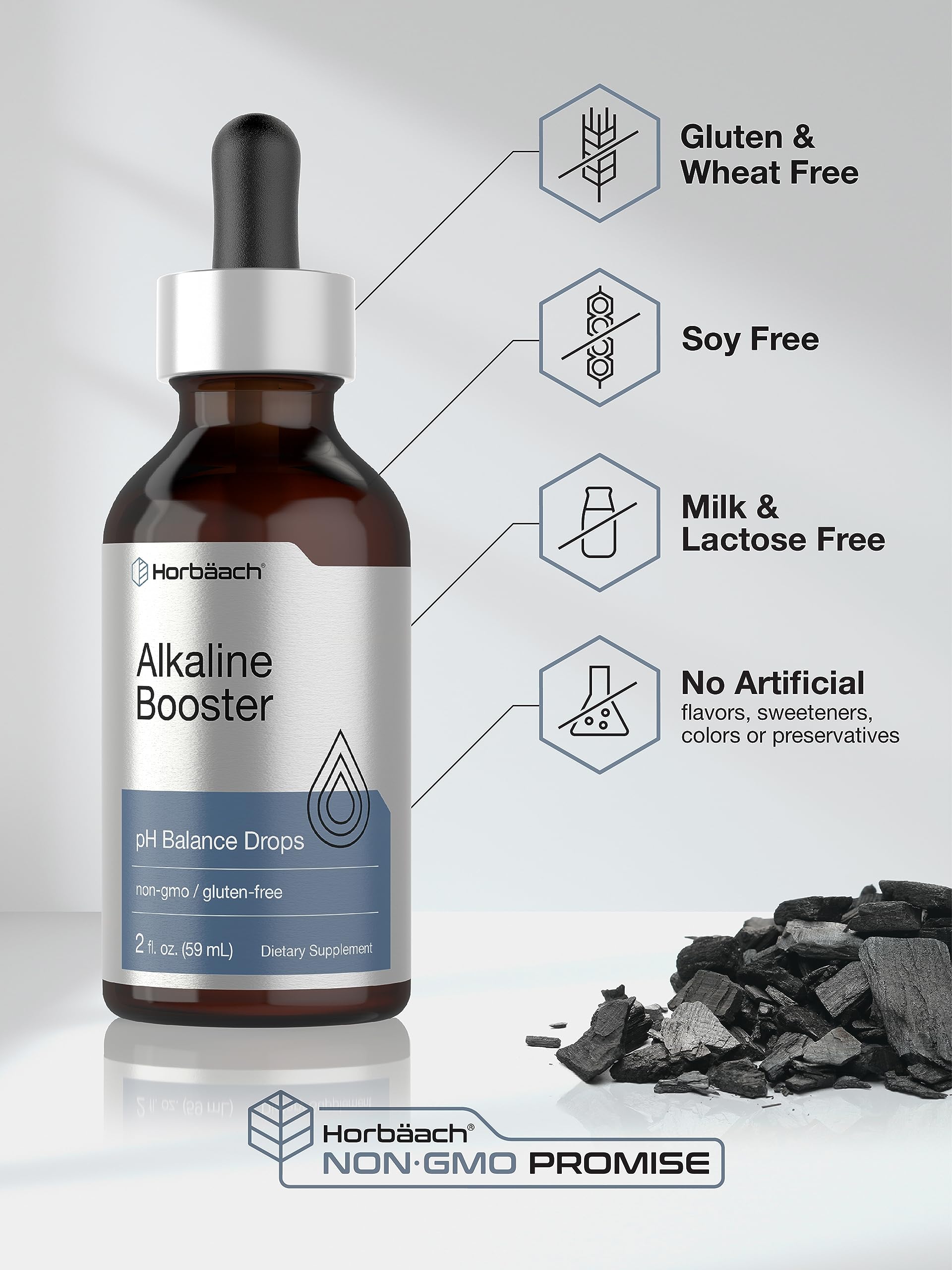 Foto 5 | Suplemento Horbaach Alkaline Booster Drops de 60 Ml para Equilibrar el Ph - Venta Internacional
