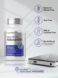 Foto 5 | Suplemento Horbaach De Astaxantina 10 mg 60 Cápsulas Blandas - Venta Internacional