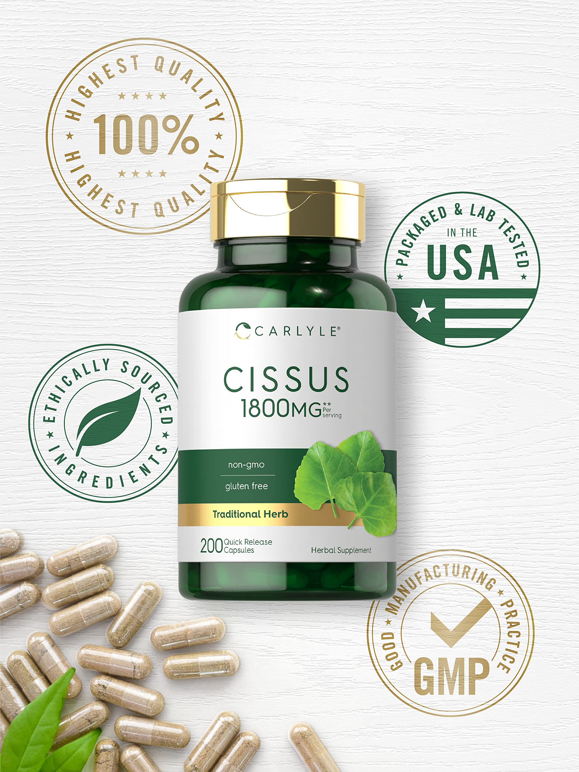 Foto 6 pulgar | Suplemento Carlyle Cissus Quadrangularis 1800 mg 200 Cápsulas - Venta Internacional