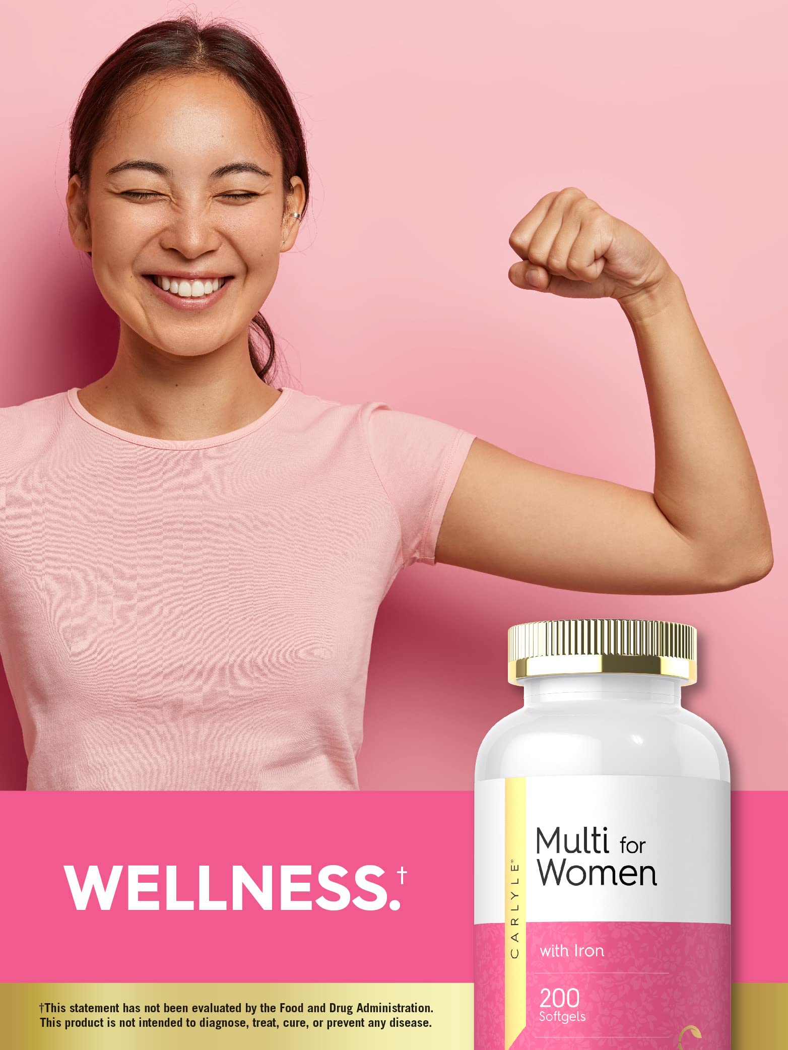 Foto 7 pulgar | Suplemento Multivitamínico Carlyle con Hierro 200 Cápsulas para Mujeres - Venta Internacional