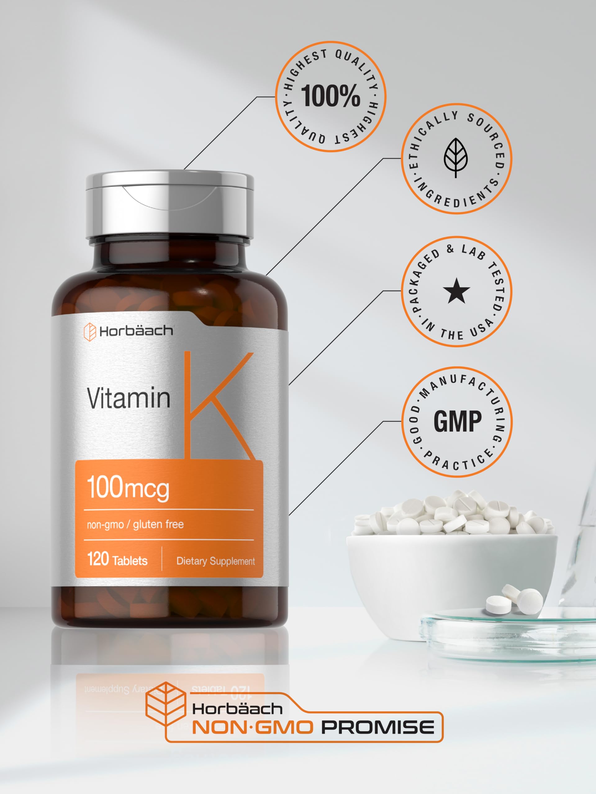 Foto 7 pulgar | Suplemento de Vitamina K Horbaach 100 mcg 120  - Venta Internacional
