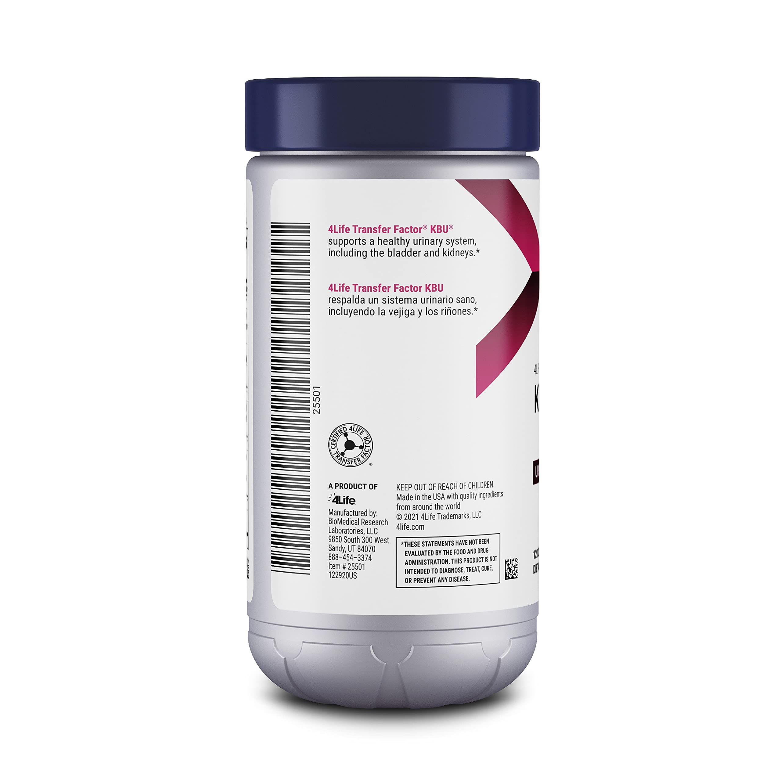 Foto 5 pulgar | Suplemento Dietético 4Life Transfer Factor KBU para la Salud Urinaria - 120 Cápsulas