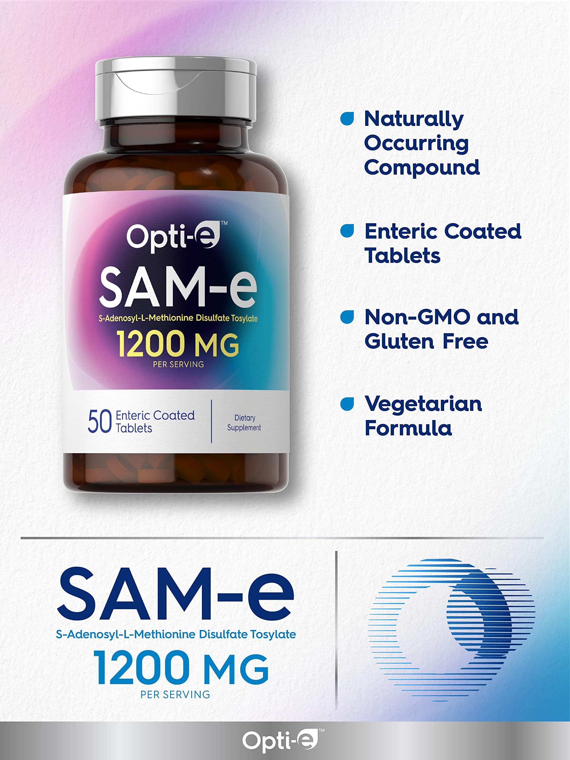 Foto 4 pulgar | Suplemento Carlyle Sam-e 1200 Mg 50 Comprimidos Vegetariano - Venta Internacional