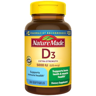 Foto 1 | Suplemento Nature Made Vitamina D3 5000 Ui 360 Cápsulas Blandas - Venta Internacional