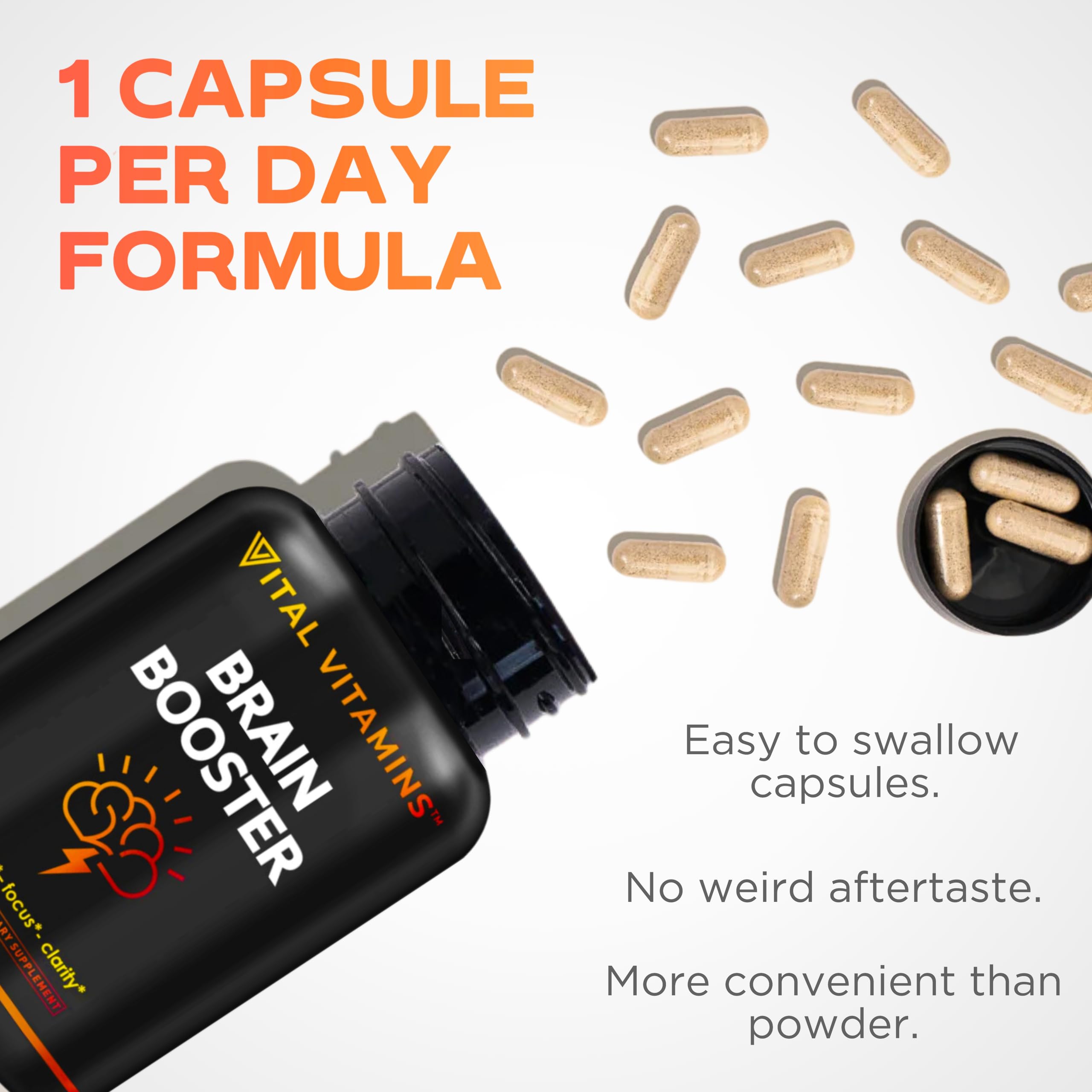 Foto 6 pulgar | Suplemento de Vitaminas Vitales Brain Booster Memory Focus - Venta Internacional