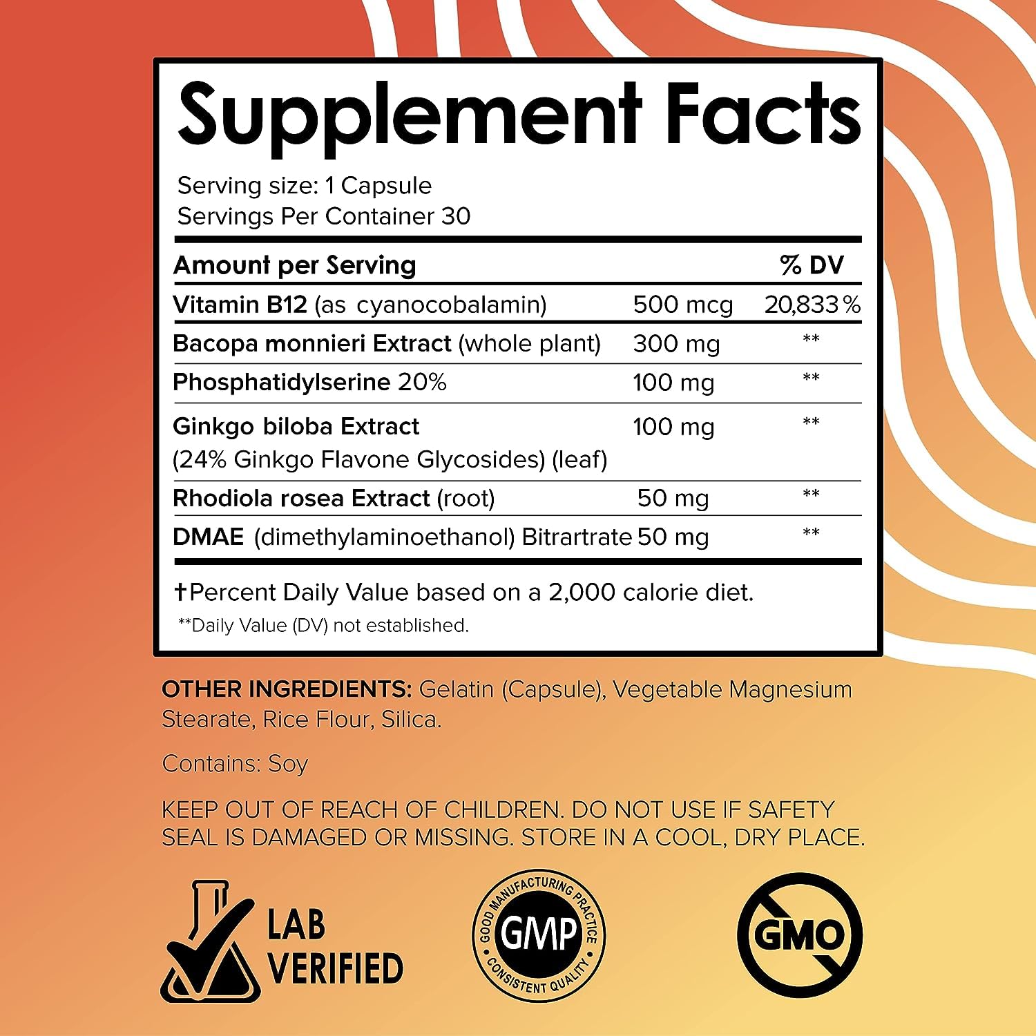Foto 7 pulgar | Suplemento de Vitaminas Vitales Brain Booster Memory Focus - Venta Internacional