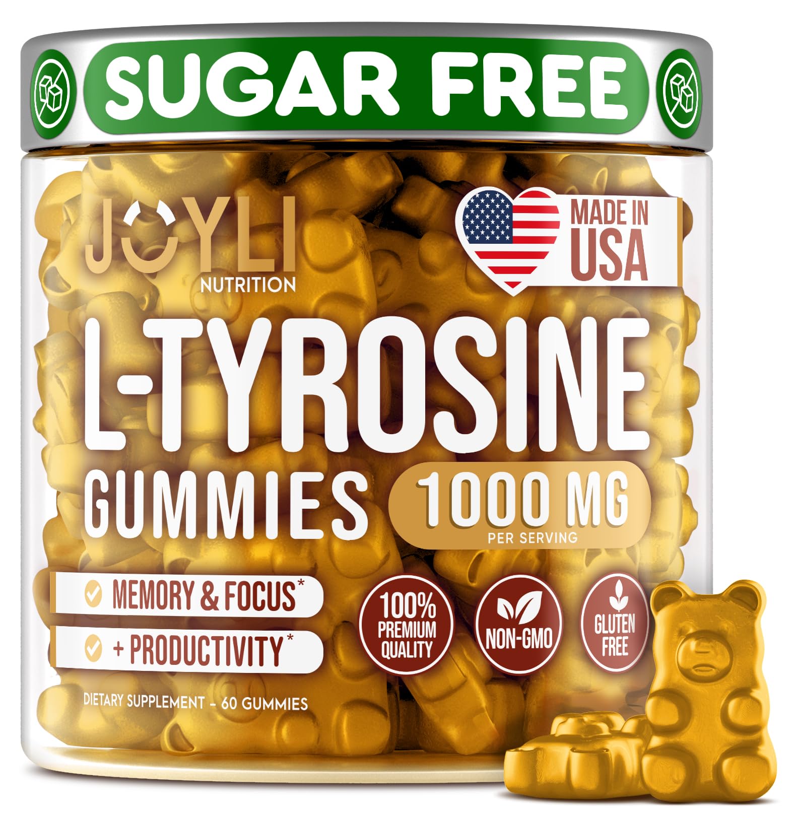 Foto 2 pulgar | Suplemento de Gomitas de L-Tirosina Joyli Nutrition de 1000 mg para Niños y Adultos - Venta Internacional
