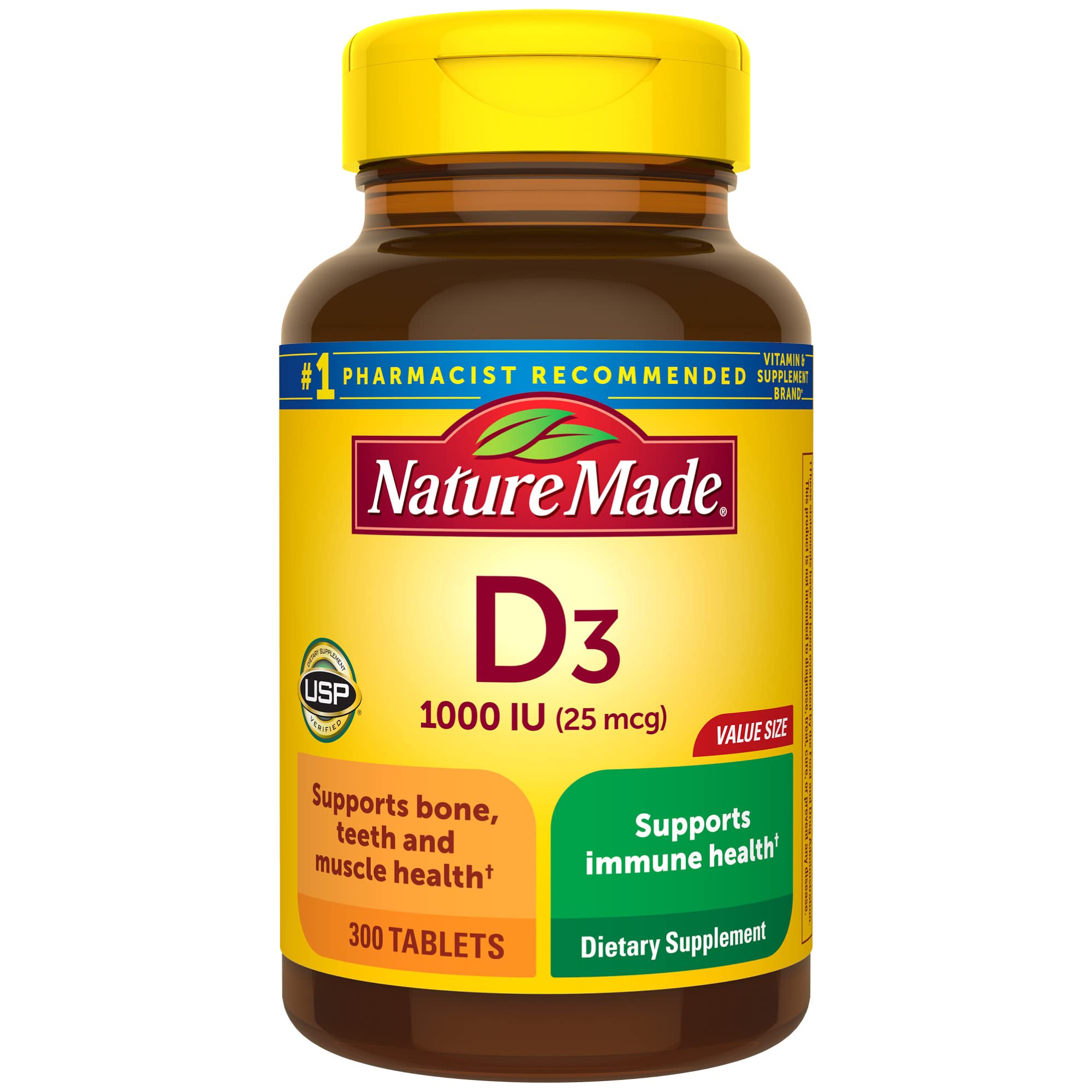 Foto 2 pulgar | Vitamina D3 Nature Made 1000 Ui 300 Comprimidos - Venta Internacional