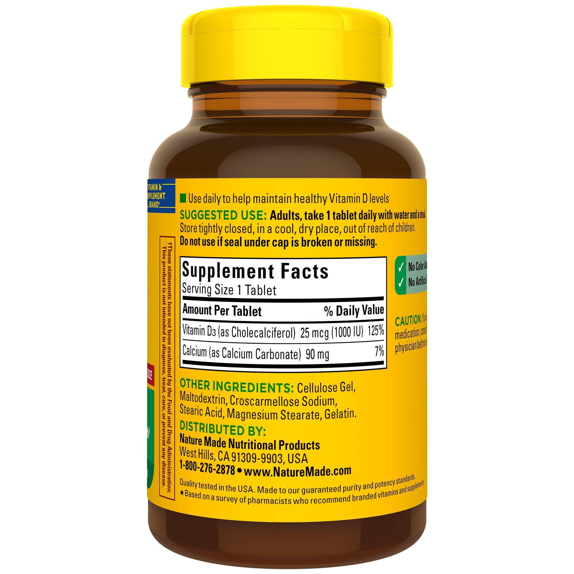 Foto 8 pulgar | Vitamina D3 Nature Made 1000 Ui 300 Comprimidos - Venta Internacional